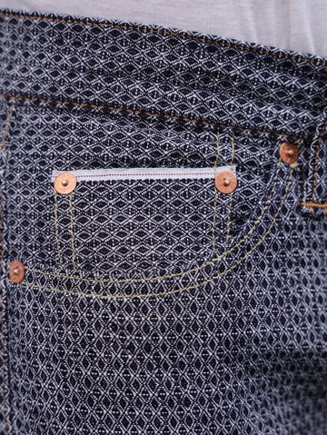 GZ-SVJPT-0204 13oz Selvedge Jacquard Slim Jeans ID×WH-30,, small image number 7