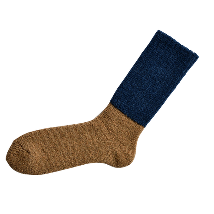 NK0208 Mohair Wool Pile Socks/Mens-SNOW NAVY-M,SNOW NAVY, medium image number 3