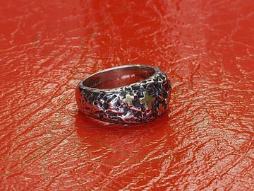 HYAS-273 Brass Cross Rough Cross Ring,, small image number 6