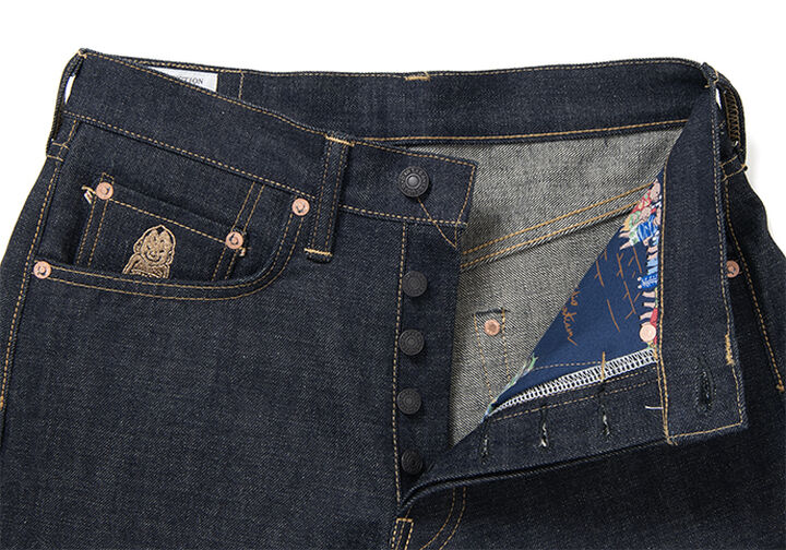BILLI-001 14oz Billiken Collab Jeans Regular Straight,, medium