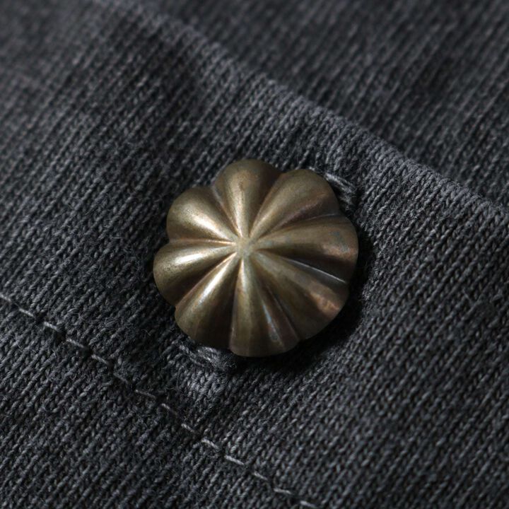 BR-25315 BIG COZUN 14/- COZUN Apollo Concho 9 sleeves T-Shirt 【Button Works】,BLACK, medium image number 7