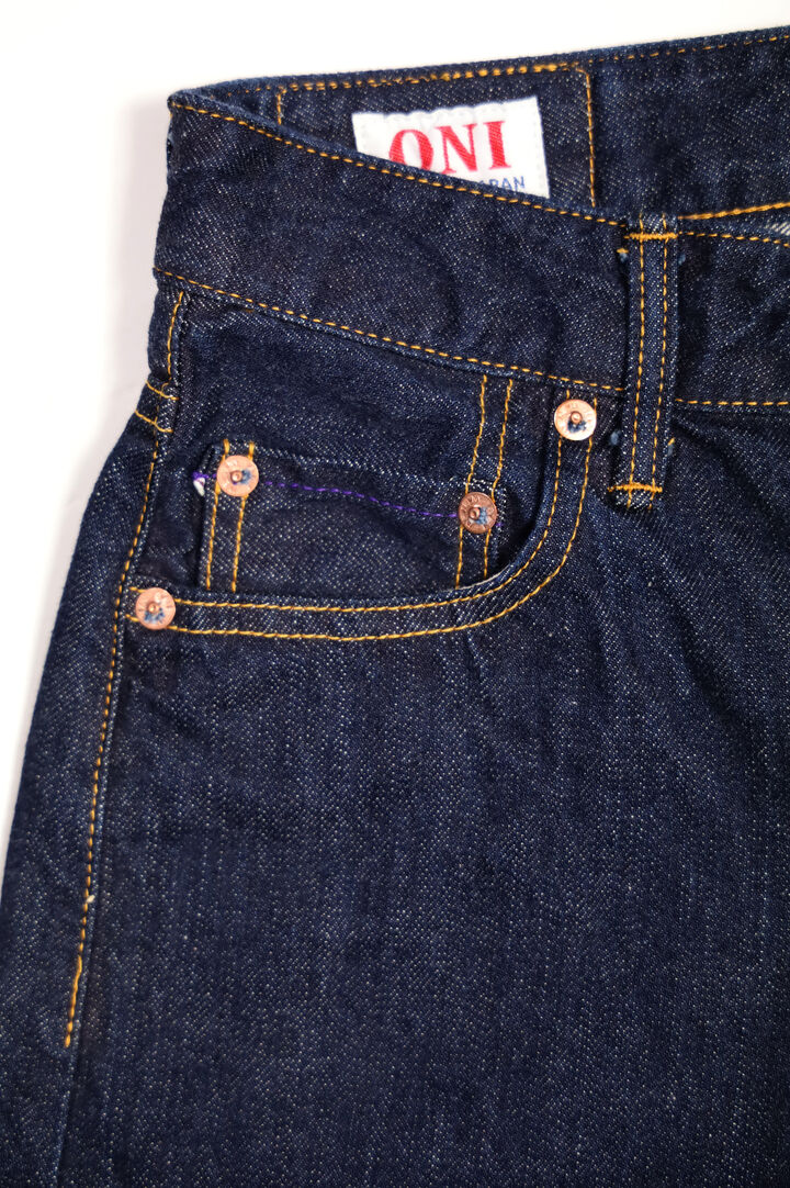ONI-L720-12Z 12oz Selvedge Denim Wide Straight Zip-fly【WOMEN'S】,, medium image number 4