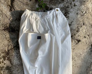 La-TGPT-0503 10oz Tucked Gathered Pants White,, small image number 7