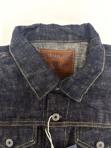 ONI02527P-KASURI 17oz ONI Kasuri Denim TypeⅢ Jacket with handwarmer,, small image number 3