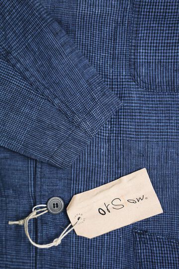03-6035 shop coat (101 INDIGO CHECK),, small image number 6