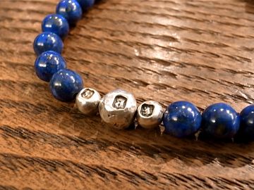 14AH-414 'Hallmark Beads Bracelet'  (Lapis),, small image number 1