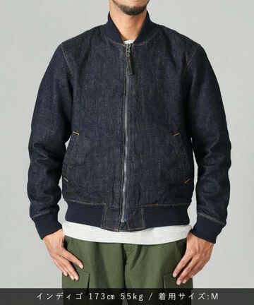 JBOT1307 13oz Denim Bomber Jacket,INDIGO, small image number 5