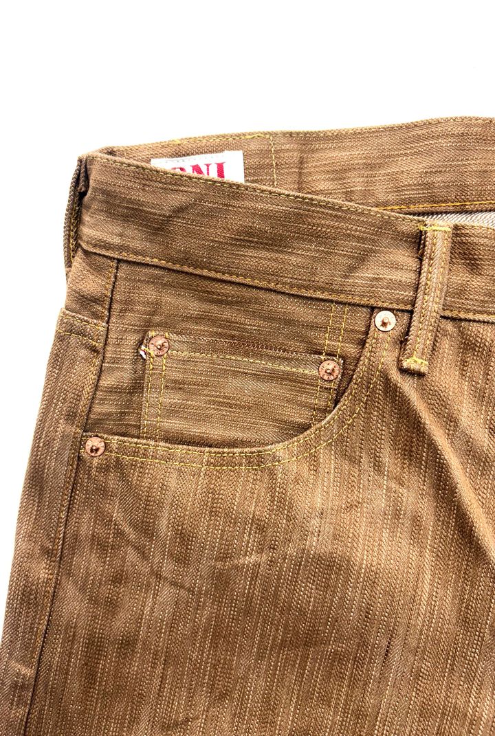 ONI275 20oz Awa Kakishibu x Kinari Denim Regular Straight,, medium image number 4