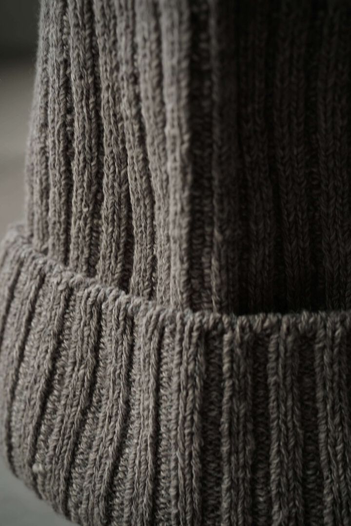 244AC16 Hand Spun Cotton / Knit Cap,CHARCOAL, medium image number 10