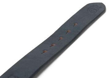 B-82 INDIGO BEND LEATHER BELT (engraved),INDIGO, small image number 2