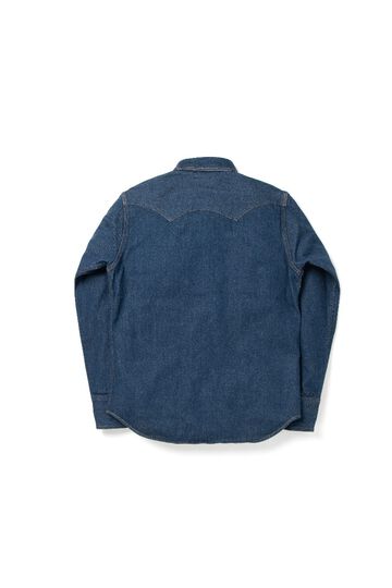 D5701 12.8oz Natural Indigo Denim Western Shirts -One Wash-46,, small image number 1