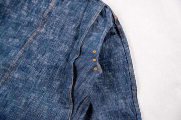 GZ-KSCA-G.ID 15oz Skein (Kase) Dyed Coverall (GREEN INDIGO),, small image number 4