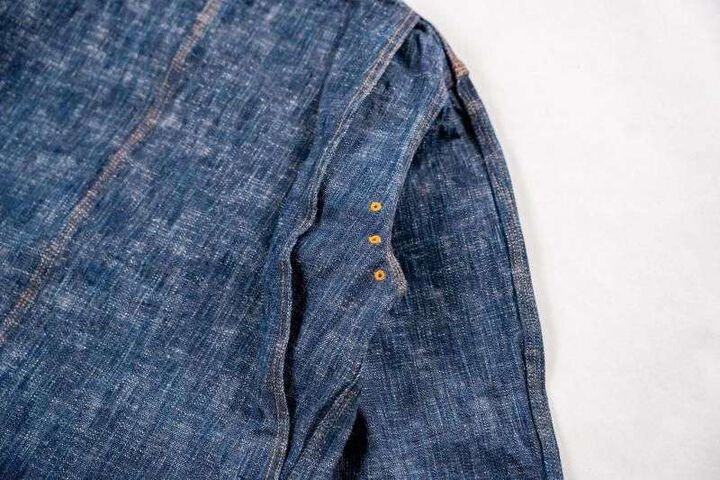 GZ-KSCA-G.ID 15oz Skein (Kase) Dyed Coverall (GREEN INDIGO),, medium image number 4