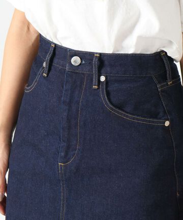 UK131101 Denim Skirt  / 12oz Cote d'Ivoire Cotton Stretch-0,, small image number 3