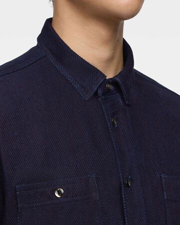 MXLS1036 TRIPLE STITCH LONG SLEEVE DOBBY SHIRT,INDIGO, small image number 3