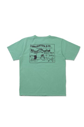 8214A Denim Pocket T-shirts (back print),PURPLE, small image number 7