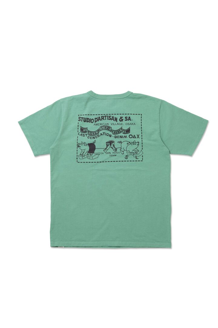 8214A Denim Pocket T-shirts (back print),PURPLE, medium image number 7