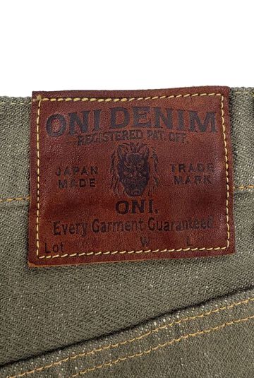 ONI822-OLD18 18oz Olive Denim Super Wide Tapered,, small image number 7