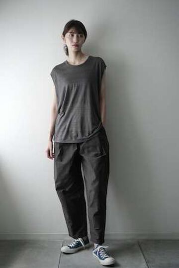 CAP709CS16 Feather Linen Jersey / Loosey Tank_Top-Ⅱ (SMOKE GRAY),GRAY, small image number 19