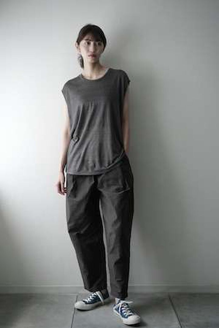 CAP709CS16 Feather Linen Jersey / Loosey Tank_Top-Ⅱ (SMOKE GRAY),GRAY, medium image number 19