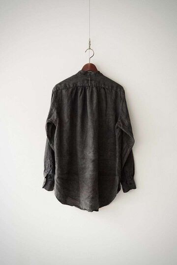241SH08 ND-Linen Poplin / Granpa Shirts,LOGWOOD BLACK, small image number 16