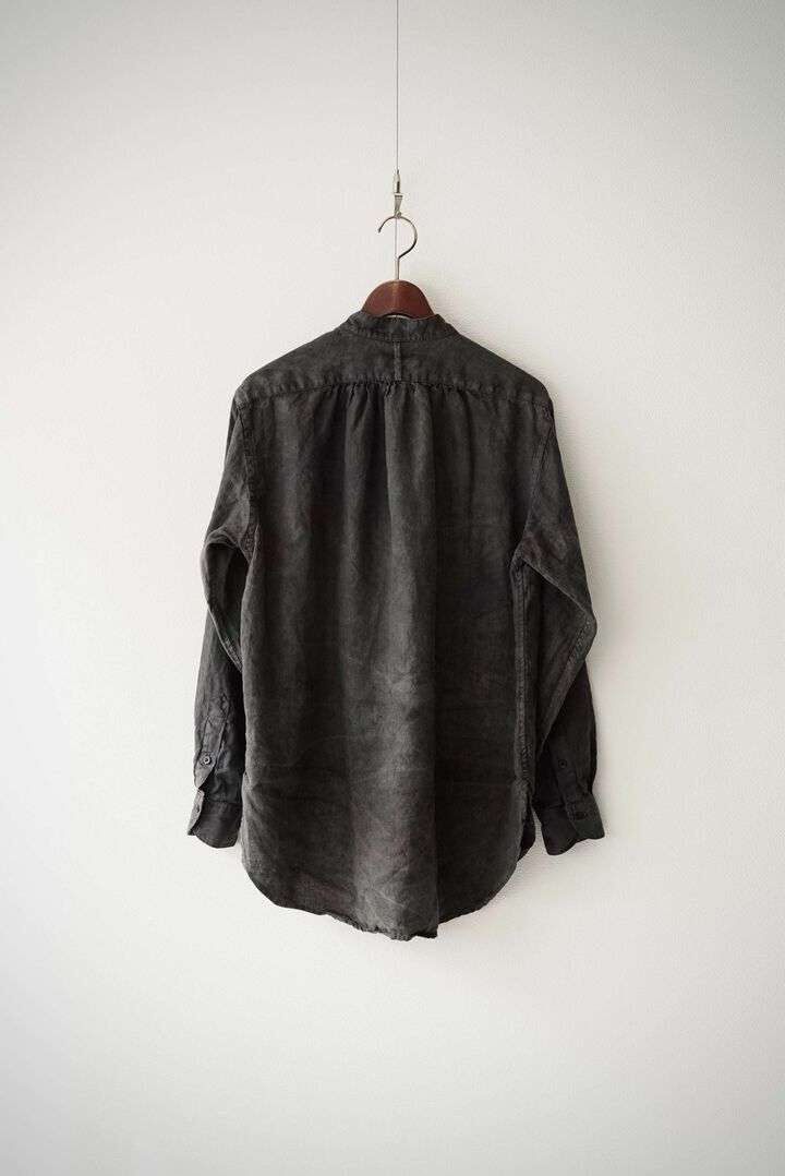 241SH08 ND-Linen Poplin / Granpa Shirts,LOGWOOD BLACK, medium image number 16