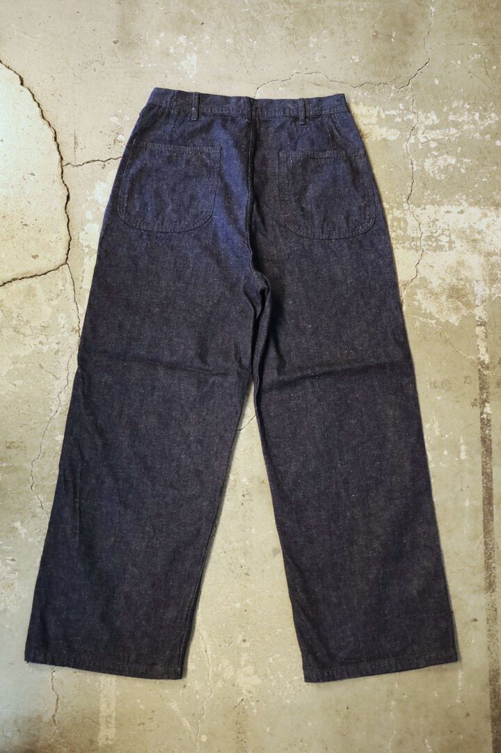01-V5130 WIDE FIT US NAVY DENIM UTILITY PANTS ONE WASH,, medium image number 1
