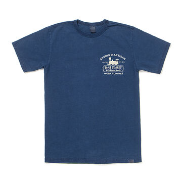 8076 Rail Road series Indigo Print T-shirts-DARK INDIGO-XS,DARK INDIGO, small image number 2