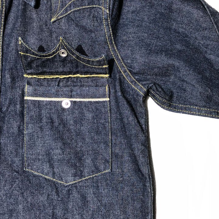 SWDL01 10oz Denim Western Shirts-XXXXL,, medium image number 3