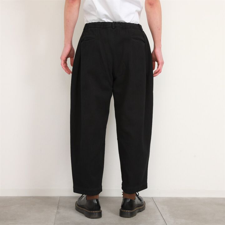 182PT02 Sashiko W-Tuck Pants（BLACK）-BLACK-L,BLACK, medium image number 2