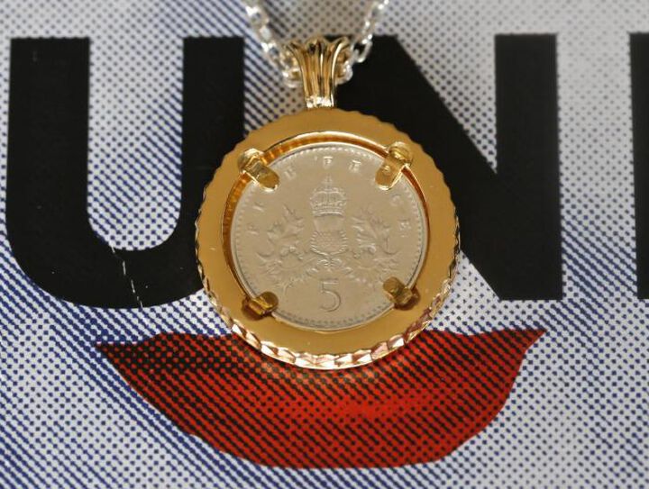 17AAS-110GD Diamond Cut Coin Necklace -Gold-,, medium image number 3