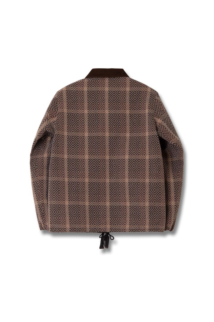 4618 Kakishibu Noragi Sashiko Coach Jacket,KAKISHIBU, medium image number 1