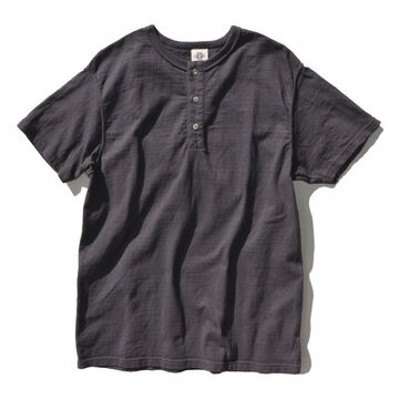 SJST-SC02 "Samurai Cotton Project" Henley Neck T-Shirt,KUROMAME, small image number 0