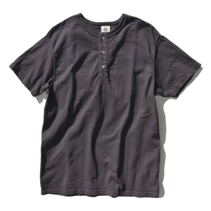 SJST-SC02 "Samurai Cotton Project" Henley Neck T-Shirt,KUROMAME, medium image number 0