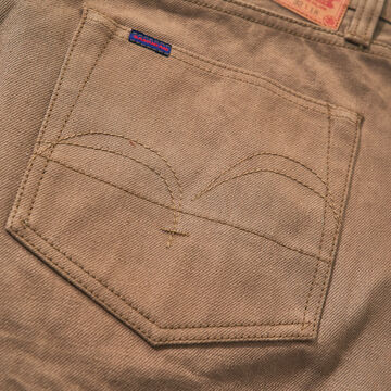 S310SP 15OZ JEANS SHORT PANTS (INDIGO, KHAKI),KHAKI, small image number 8