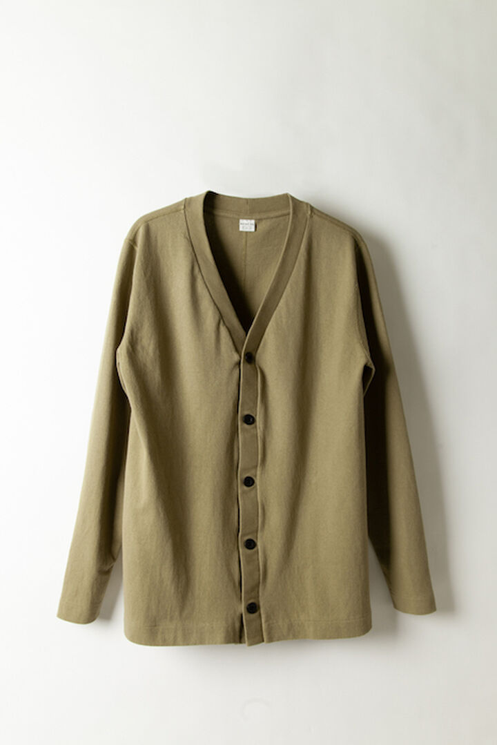 T202VBL086 Leicester Loopwheeled cardigan(086 Bronze Green),, medium image number 0