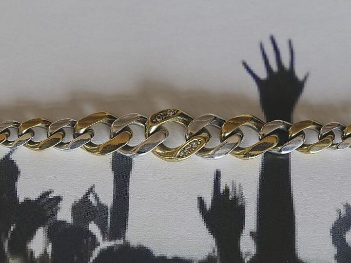 17AO-406 Gradation Cavarly Chain Bracelet -Narrow-,, medium image number 3