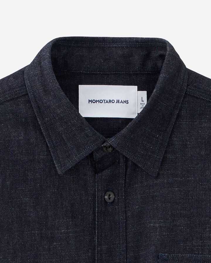 MMLS1000 8oz TRIPLE STITCH LONG SLEEVE DENIM SHIRT,INDIGO, medium image number 2