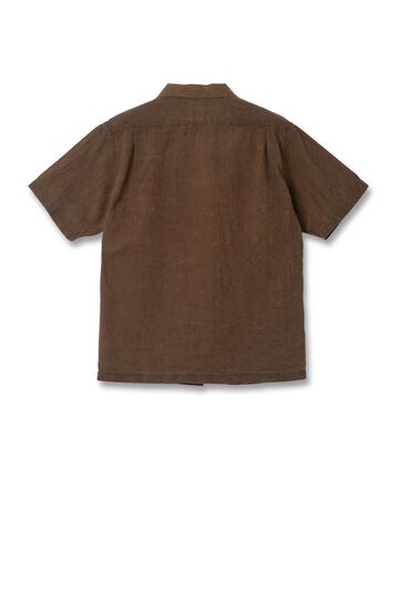 【Pre-Order】5754 Hand-Dyed Kakishibu-zome Short Sleeve Open Collar Shirts,KAKISHIBU, small image number 1