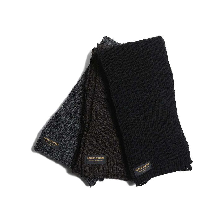 TR24AW-801 Low Gauge Knit Muff (BLACK, BROWN, GRAY),, medium