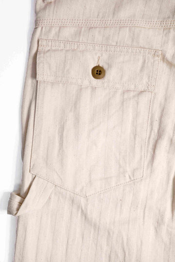 F0485 HERRINGBONE PAINTER PANTS (66 ECRU) WIDE TAPERED,, small image number 6
