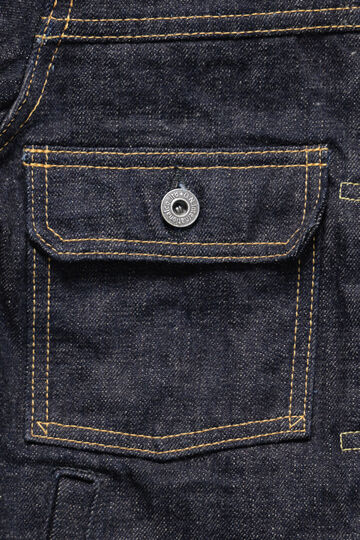 ONI02516P-14KBE 14oz Oni Denim Beige 2nd Type Jacket with handwarmers,, small image number 3