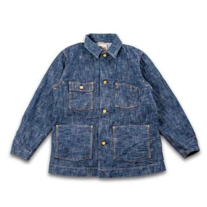 GZ-KSCA-G.ID 15oz Skein (Kase) Dyed Coverall (GREEN INDIGO),, medium