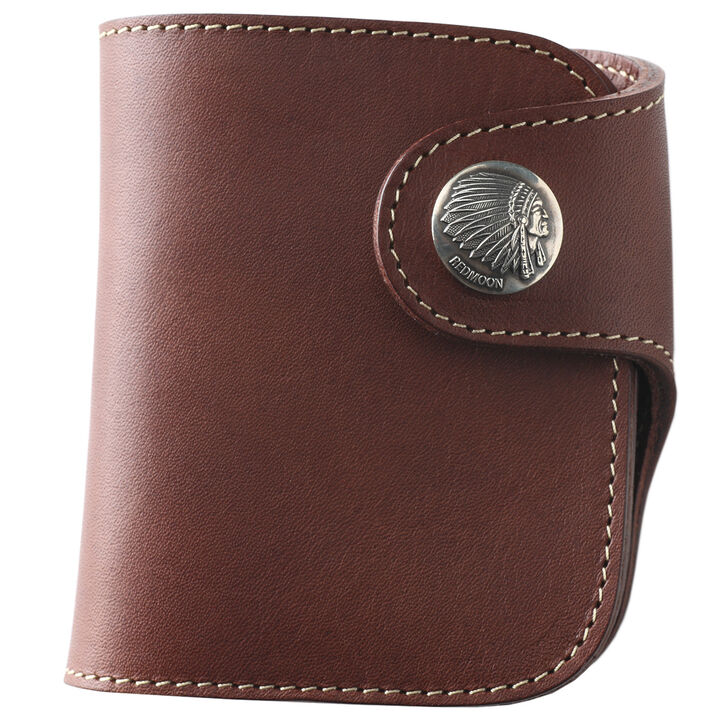 PAILOT RIVER PR-HR01-Z (REDMOON) Short Wallet PR-HR01-Z (Oil Leather Black
 Oil Leather Red Brown
 Oil Leather Dark Brown
 Saddle Leather Natural),OIL LEATHER DARK BROWN, medium image number 3