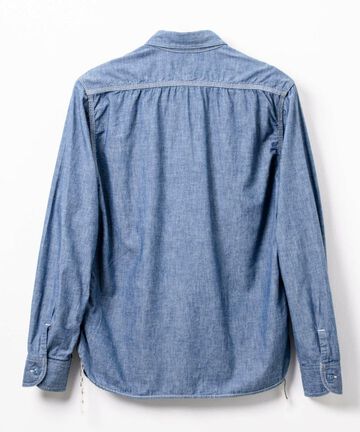 MS044 5oz Original selvage chambray work shirts-RED-46,RED, small image number 2