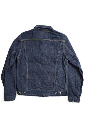 ONI02527PZR-KAKBR 20oz Secret Denim Kabuki Selvedge Type 3 Jacket with handwarmers (weft: Kakishibu Color),, small image number 8