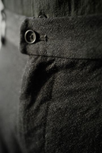 【CAPERTICA】CAP706PT18 Washable Wool Gaba / Loosey Trousers,BLACK NAVY, small image number 14