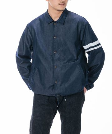 MJK0010M31 GTB NYLON DENIM COACH JACKET-NAVY-S,NAVY, small image number 7