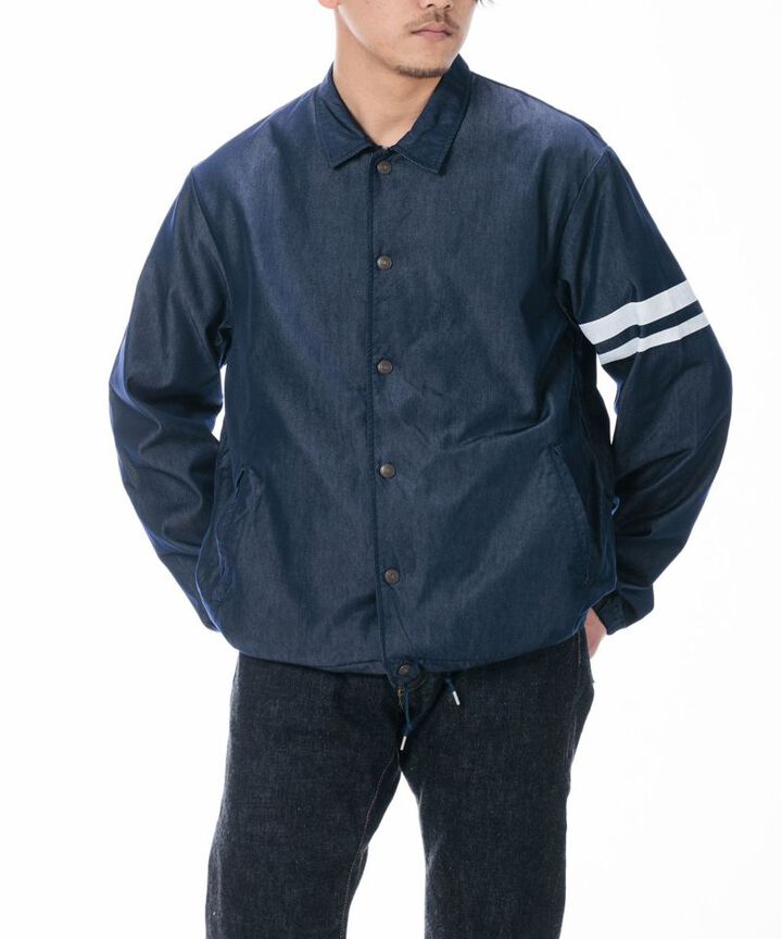 MJK0010M31 GTB NYLON DENIM COACH JACKET-NAVY-S,NAVY, medium image number 7