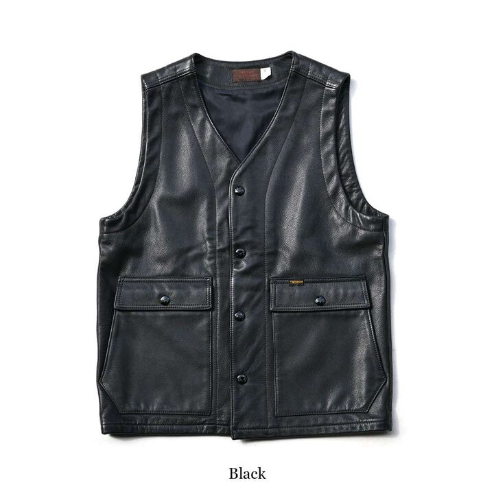 TRL-07 Rancher Vest Steerhide,, medium